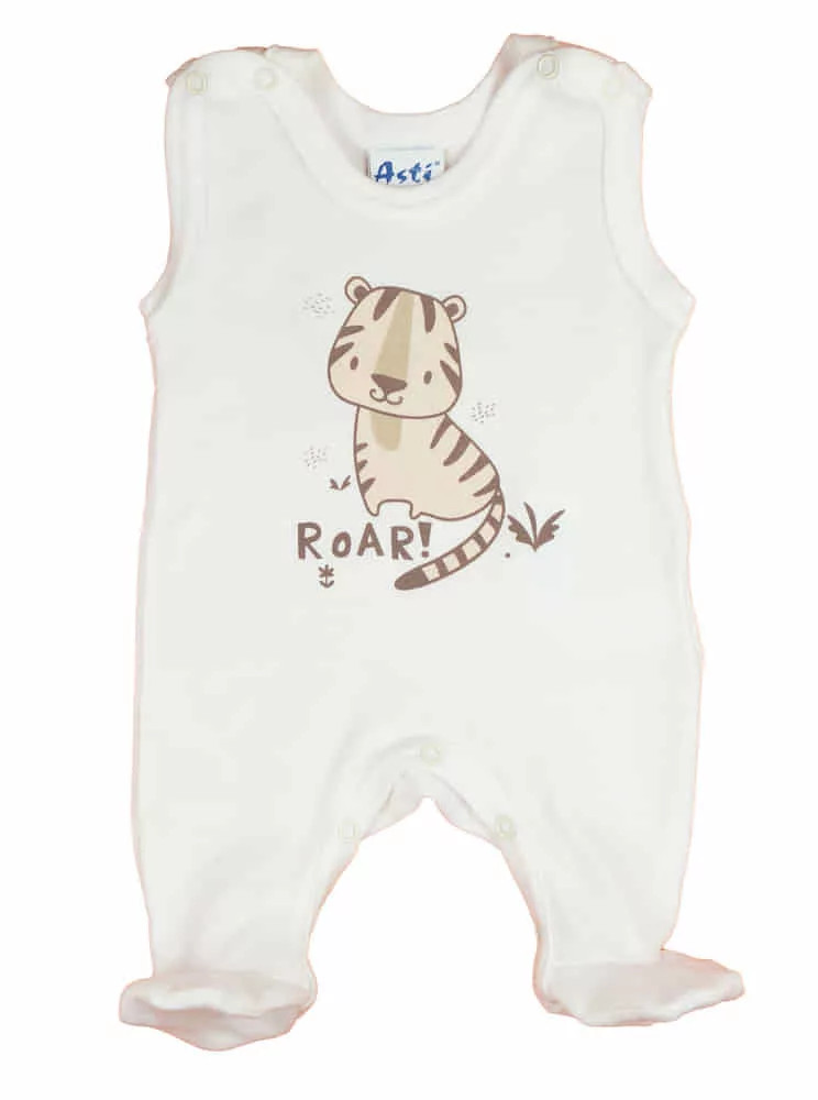 babashop.hu - ABR Biopamut ujjatlan vékony rugi - Fehér - Tigris (62)