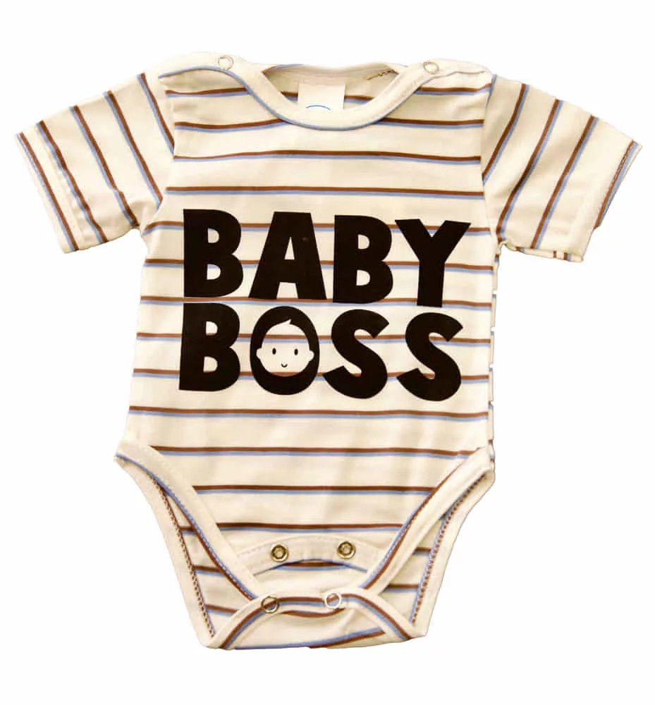 babashop.hu - ABR Rövid ujjú dupla patentos pamut body - Csíkos - Baby Boss (68)