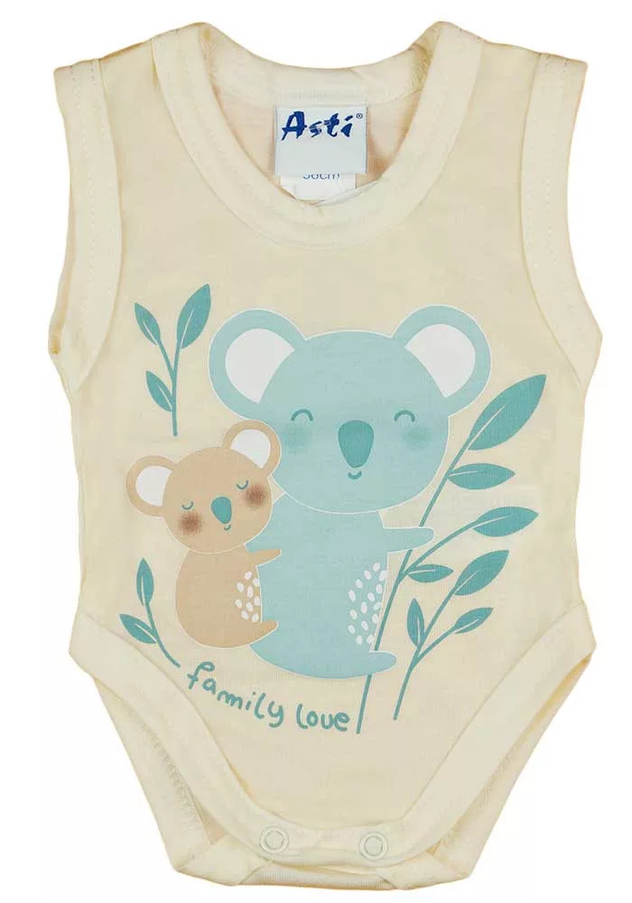 babashop.hu - ABR Ujjatlan pamut body - Bézs - Koala (56)