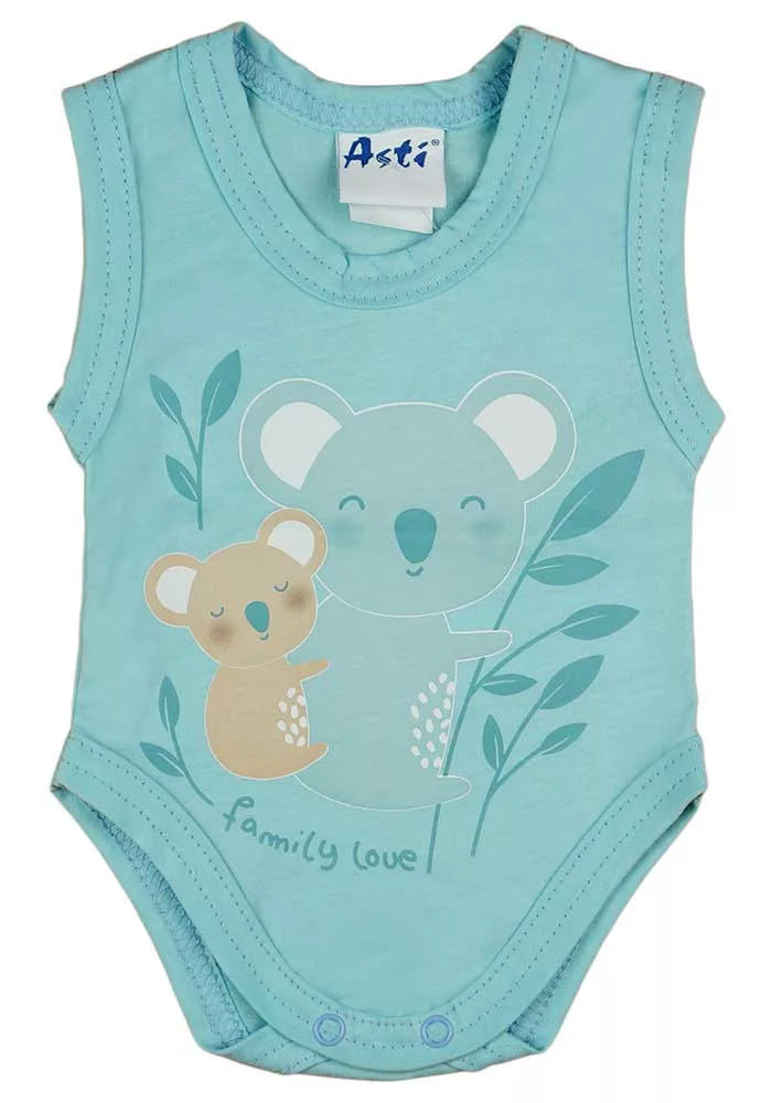 babashop.hu - ABR Ujjatlan pamut body - Türkiz - Koala (56)