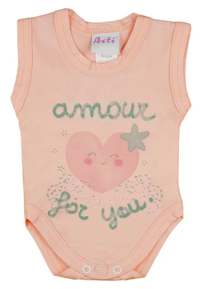 babashop.hu - ABR Ujjatlan pamut body - Barack - Amour (74)