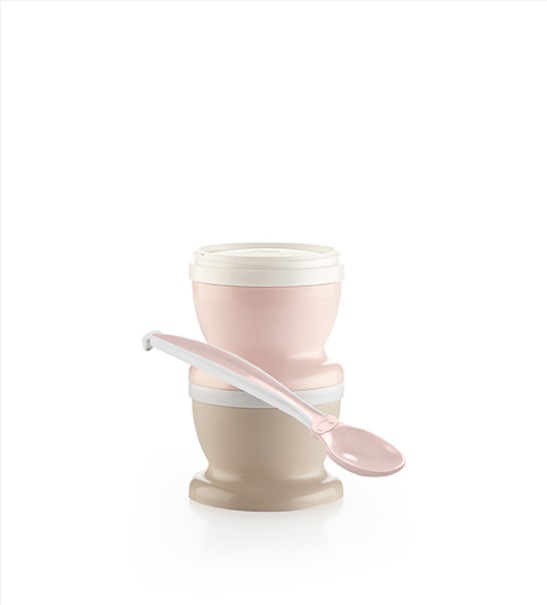 babashop.hu - ThermoBaby kanál és bébiétel-tároló dobozok (2db) - Powder Pink