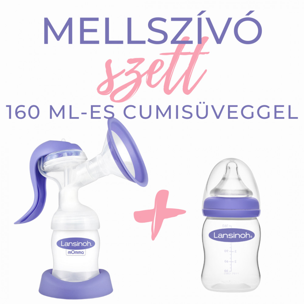 babashop.hu - Lansinoh 2 fázisú mellszívó + 160ml-es cumisüveg