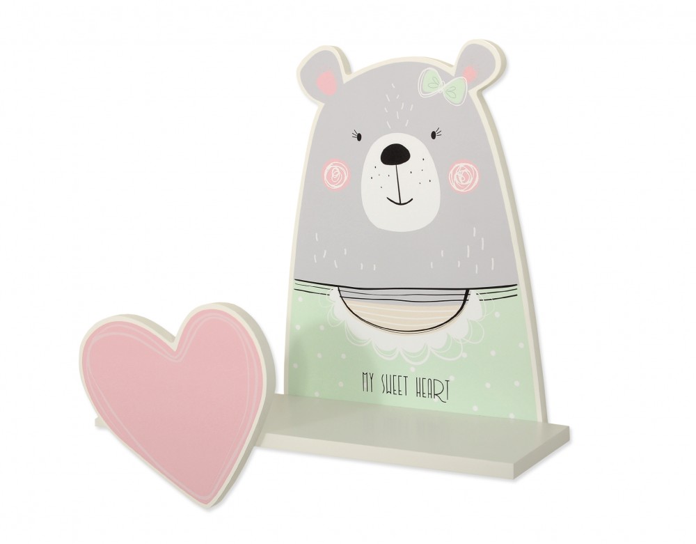 babashop.hu - BabyLion Prémium gyerek fali polc - Maci lány
