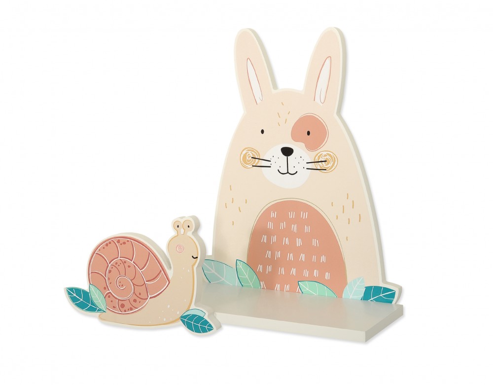babashop.hu - BabyLion Prémium gyerek fali polc - Nyuszi