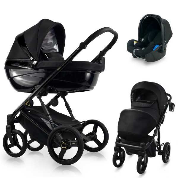 babashop.hu - Bexa Glamour multifunkciós babakocsi 3in1 - GL2 Bright black + K2 Kite