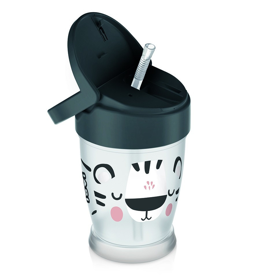 babashop.hu - Lovi FreeStyle Szívószálas itatópohár 250ml (11h+) Salt&Pepper