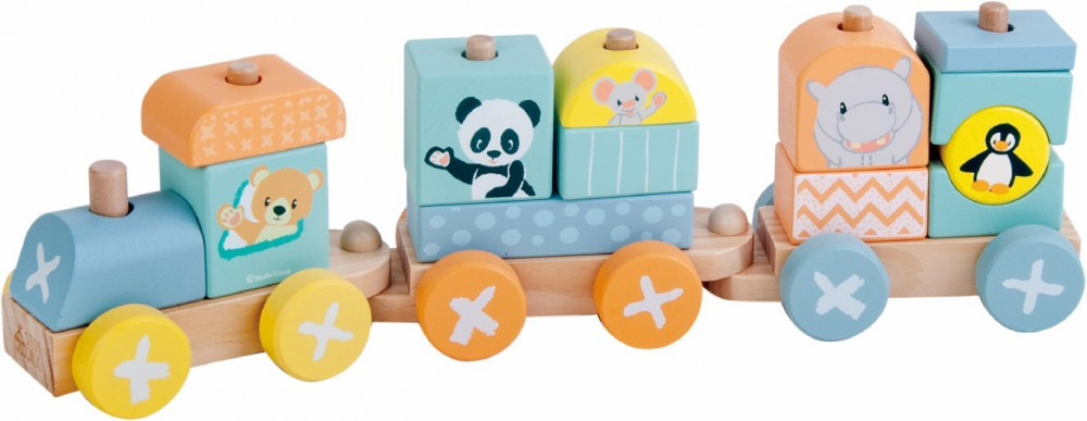 babashop.hu - Sun Baby Fa vonat - Panda és barátai