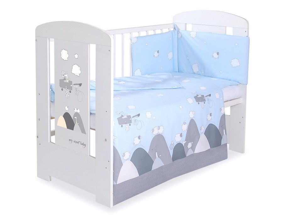 babashop.hu - BabyLion Prémium 3 részes ágyneműhuzat szett - Kék - repülős farkas