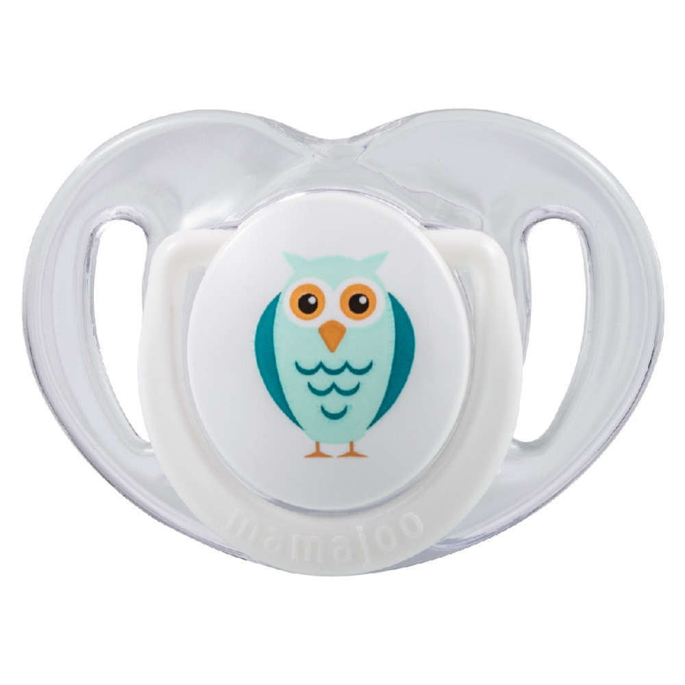 babashop.hu - Mamajoo Ortodontikus cumi tárolódobozzal 12h+ - Fehér bagoly