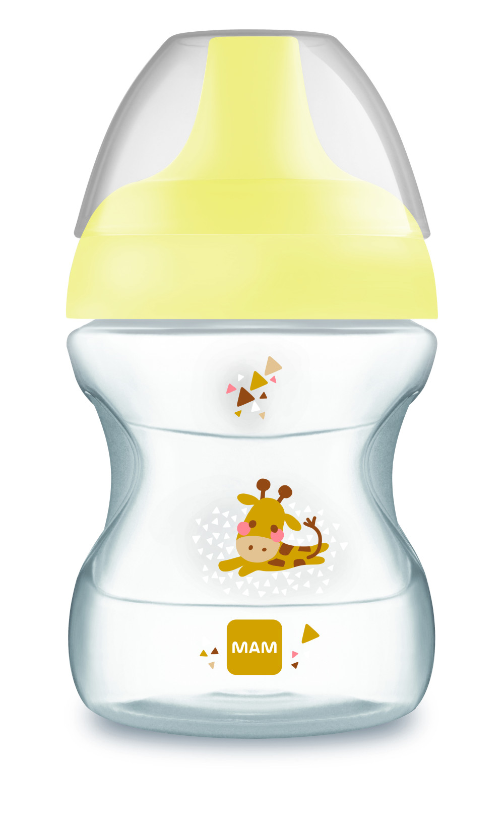 babashop.hu - MAM Learn to Drink ivópohár 190 ml (2023) 6h+  - Sárga - Zsiráf